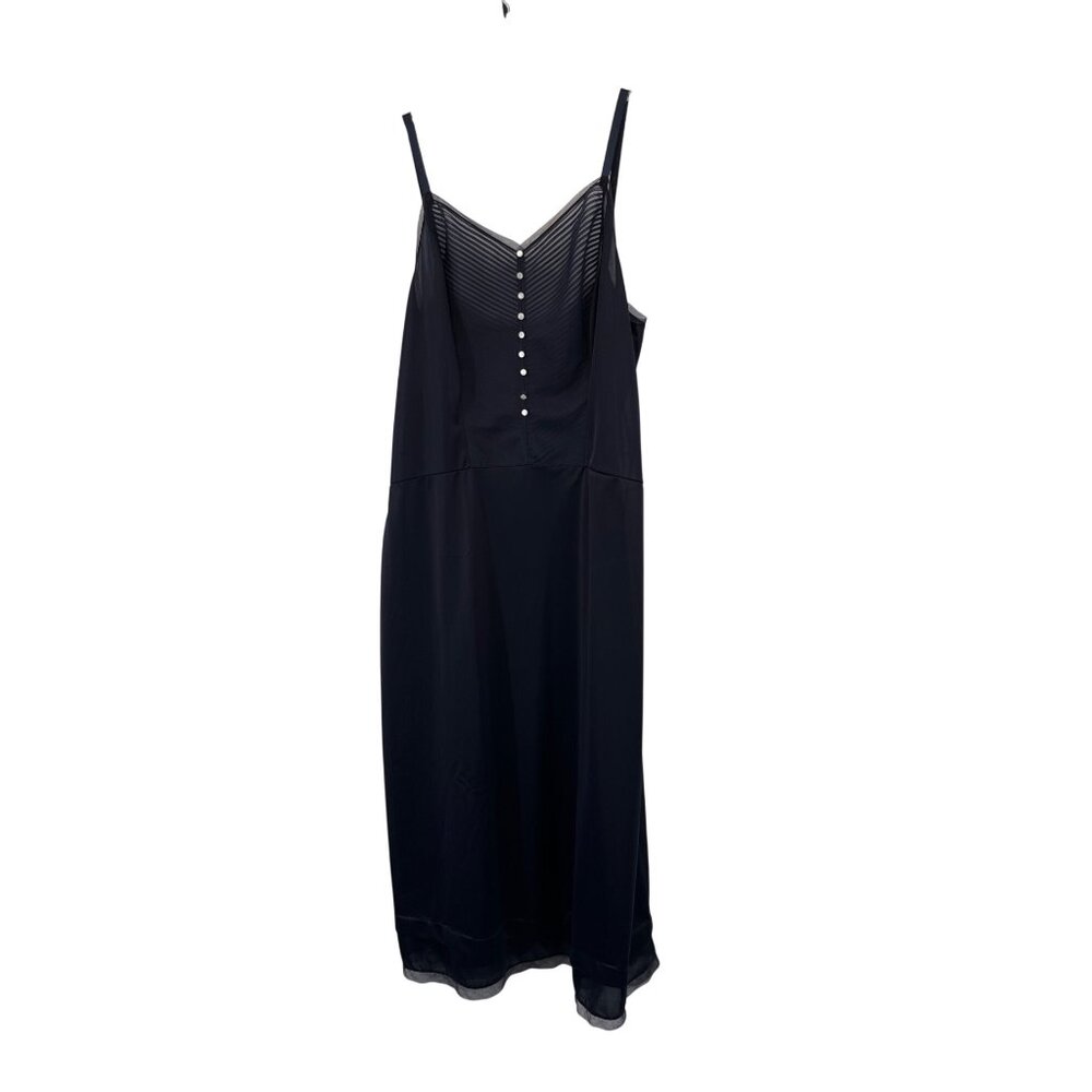 Vintage Style Dark Blue Full Slip – Button Detail – Women’s S? Used - Picture 1 of 13